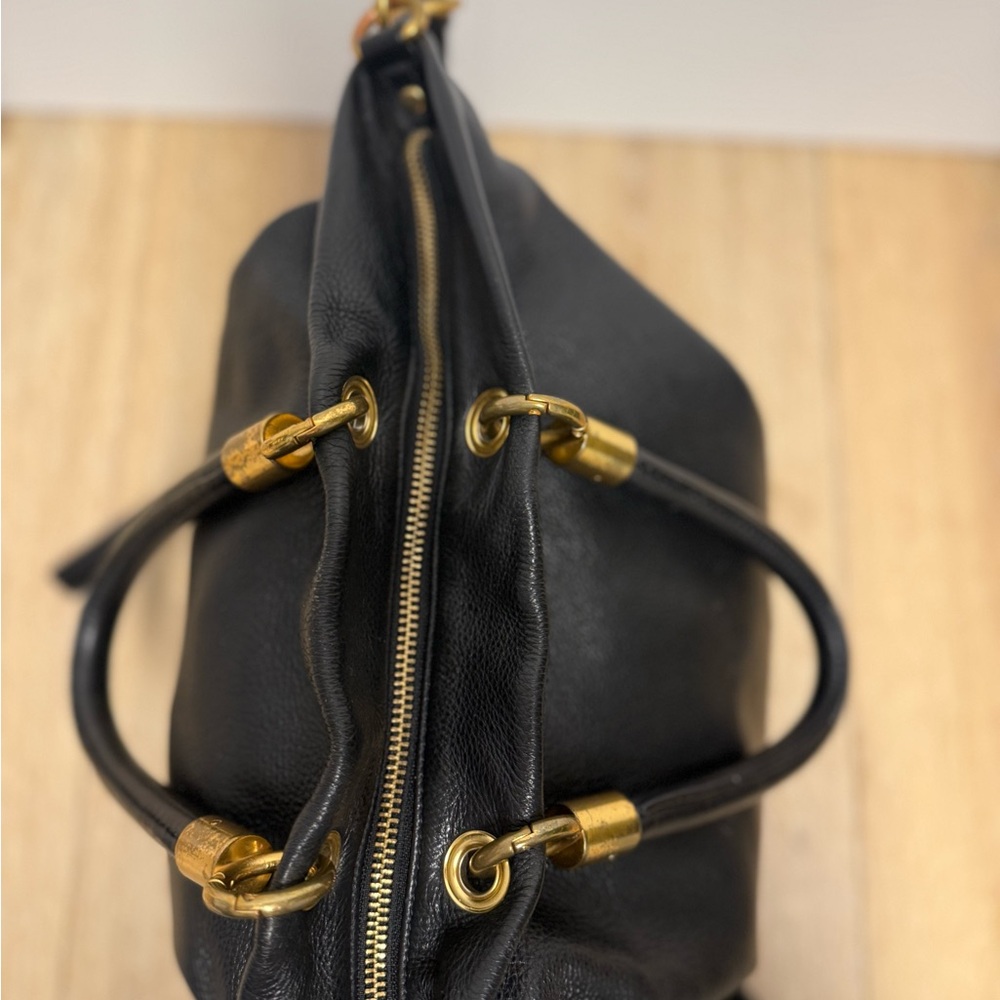 Marc by Marc Jacobs Too Hot Black Pebbled Leather Satchel Crossbody Bag - Picture 7 of 15